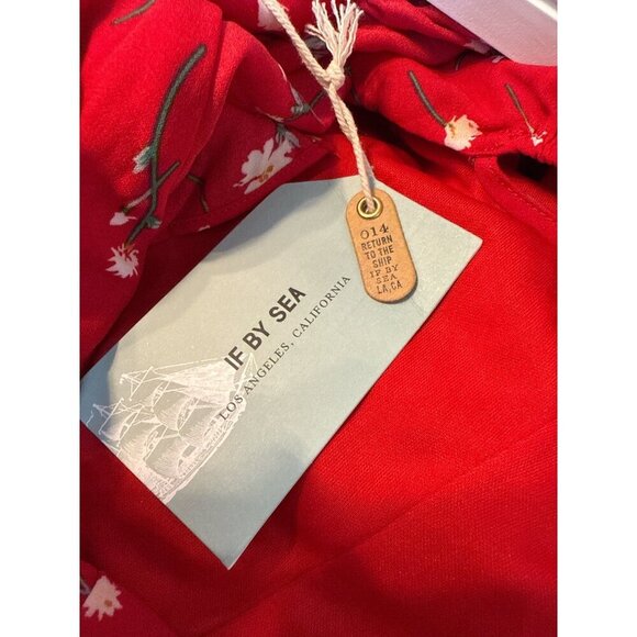 Anthropologie If By Sea Maxi Dress With Lace-Up Front Ruffle Details  Size S NWT - Picture 7 of 9